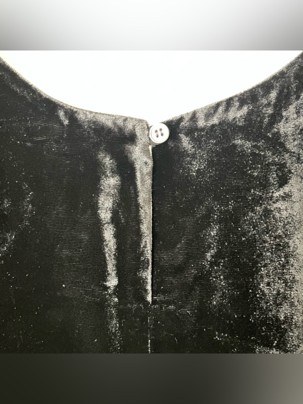 NWT J.Crew Women's Black Velvet Tank Top Size 0 Old Money Dark Academia Goth - Picture 4 of 4